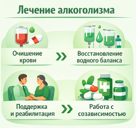 лечение алкоголизма в Кургане этапы